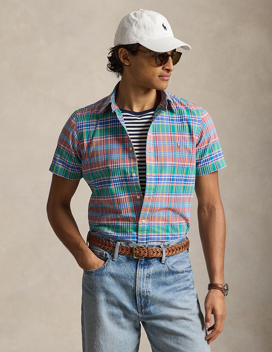 Camisa casual de algodón manga corta para hombre Camisa casual de algodón manga corta para hombre