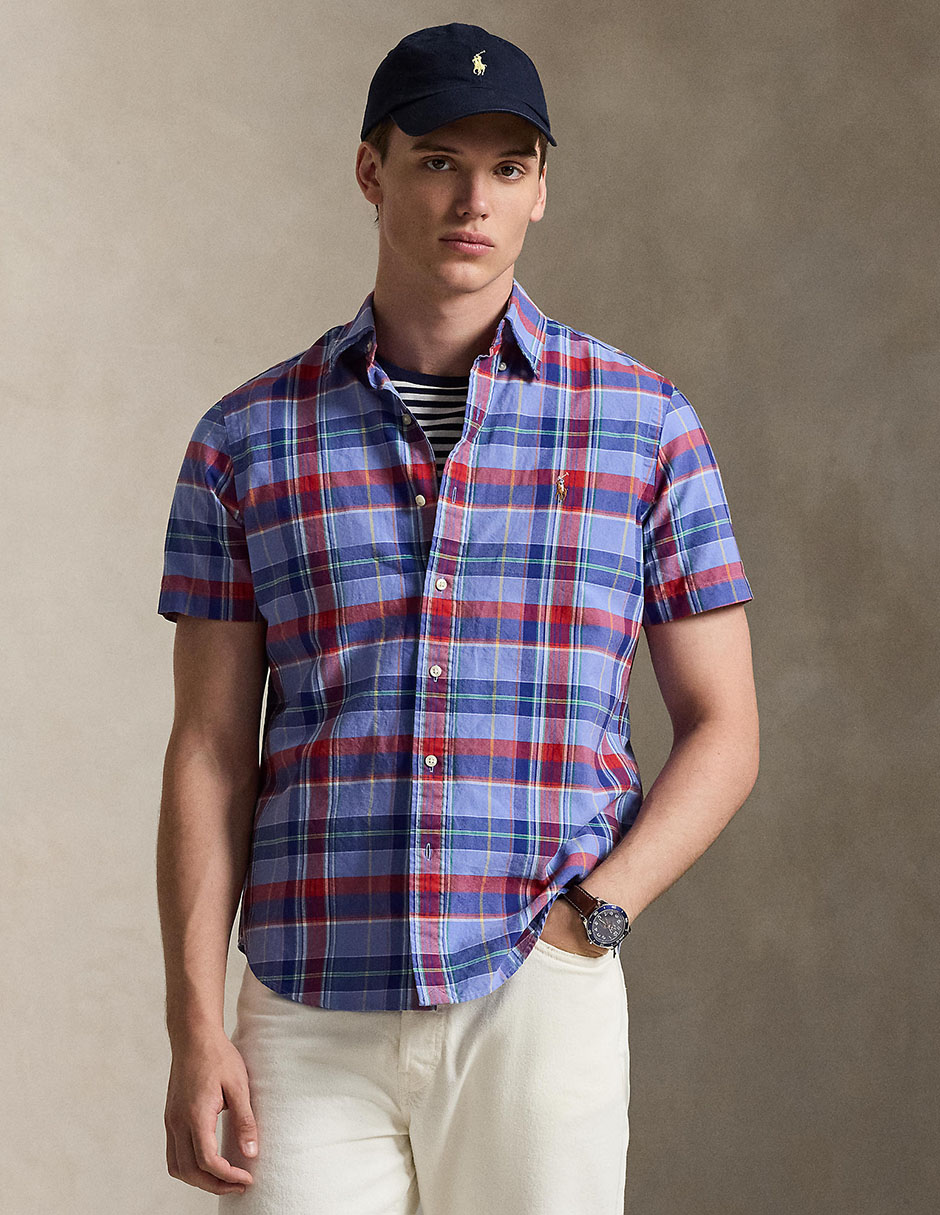 Camisa casual de algodón manga corta para hombre Camisa casual de algodón manga corta para hombre