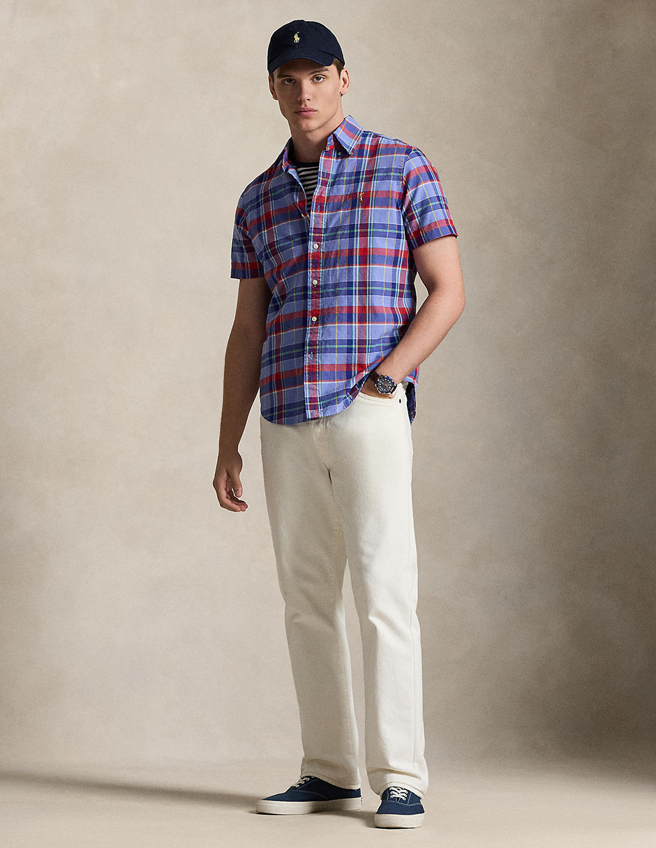 Camisa casual de algodón manga corta para hombre 3