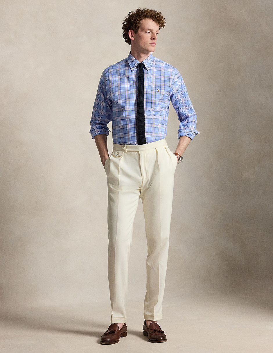 Camisa business casual de algodón manga larga para hombre 3