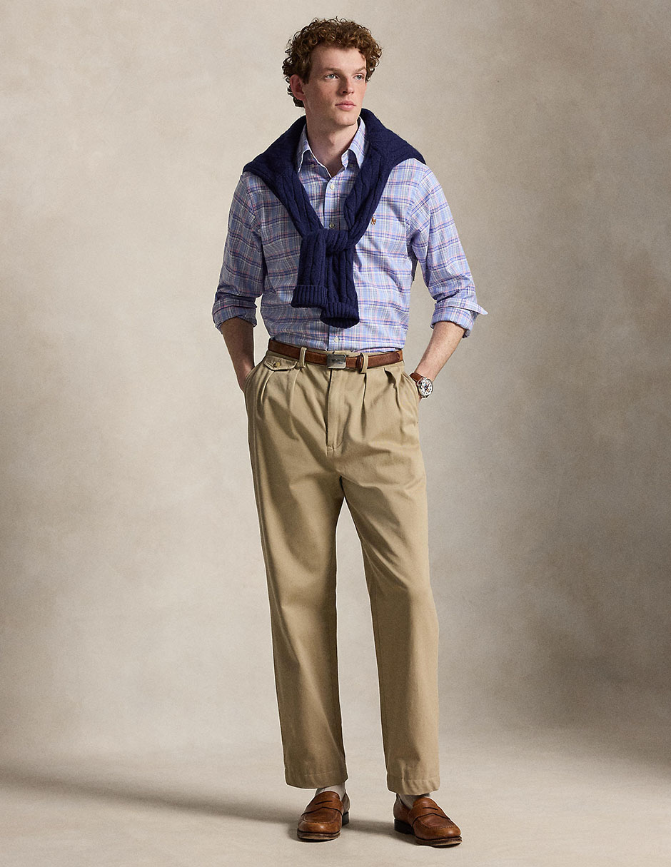 Camisa business casual de algodón manga larga para hombre 3