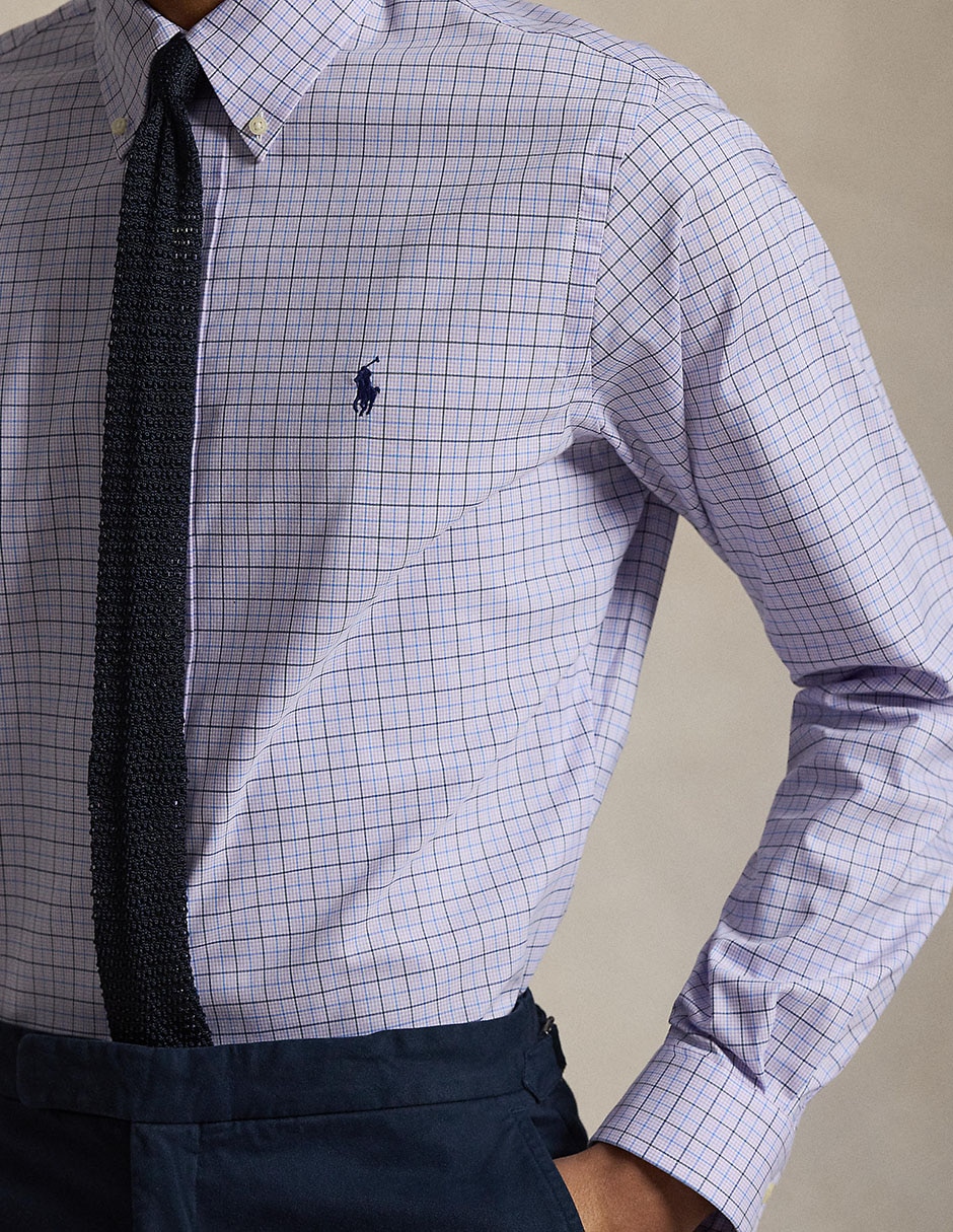Camisa bussines casual algodón manga larga manga 4