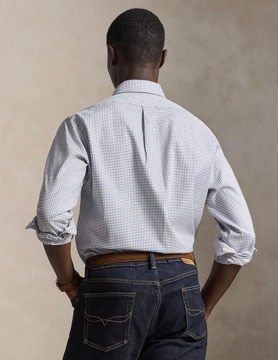 Camisa business casual de algodón manga larga para hombre 2
