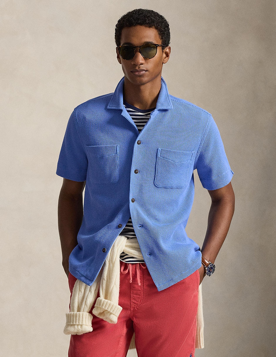 Camisa casual de algodón manga corta para hombre Camisa casual de algodón manga corta para hombre