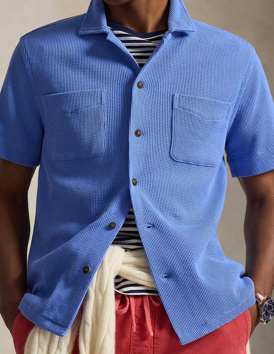 Camisa casual de algodón manga corta para hombre 4