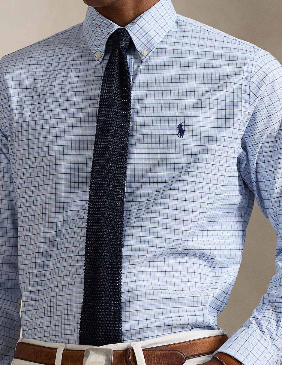 Camisa business casual de algodón manga larga para hombre 4