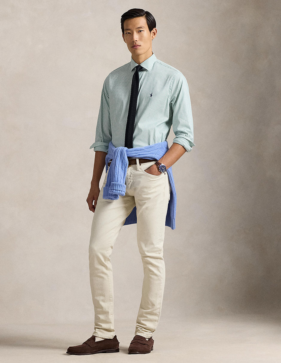 Camisa casual de algodón manga larga para hombre 3