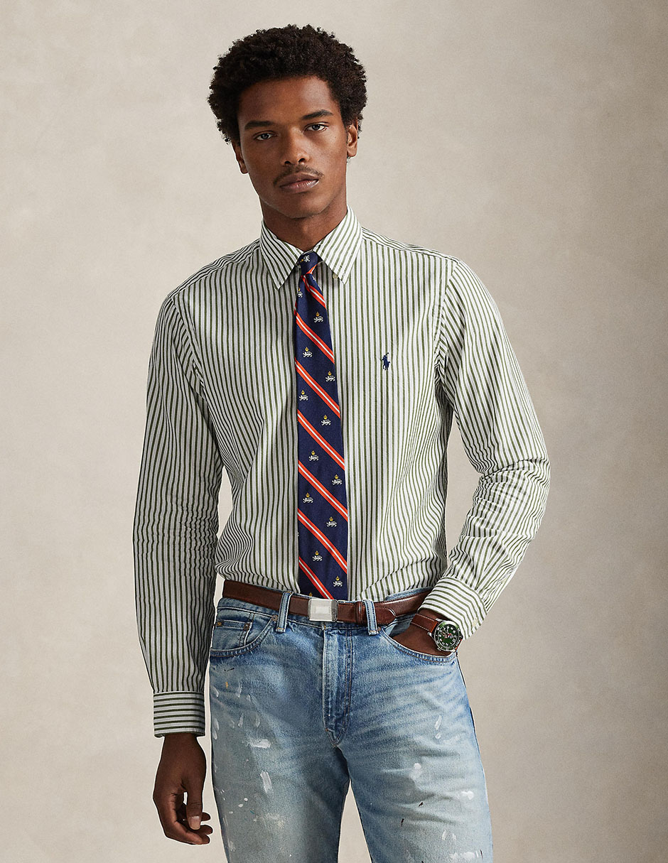 Camisa business casual de algodón manga larga para hombre Camisa business casual de algodón manga larga para hombre