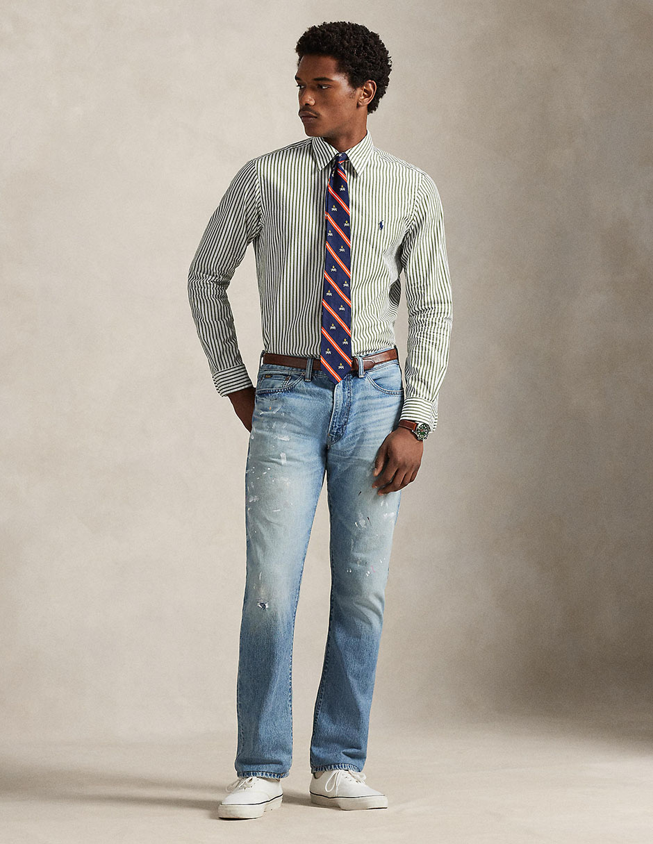 Camisa business casual de algodón manga larga para hombre 3