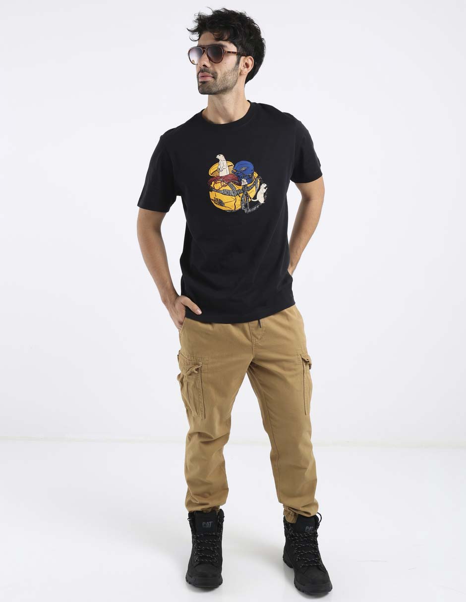Playera M Woodland Wanderer cuello redondo para hombre 3