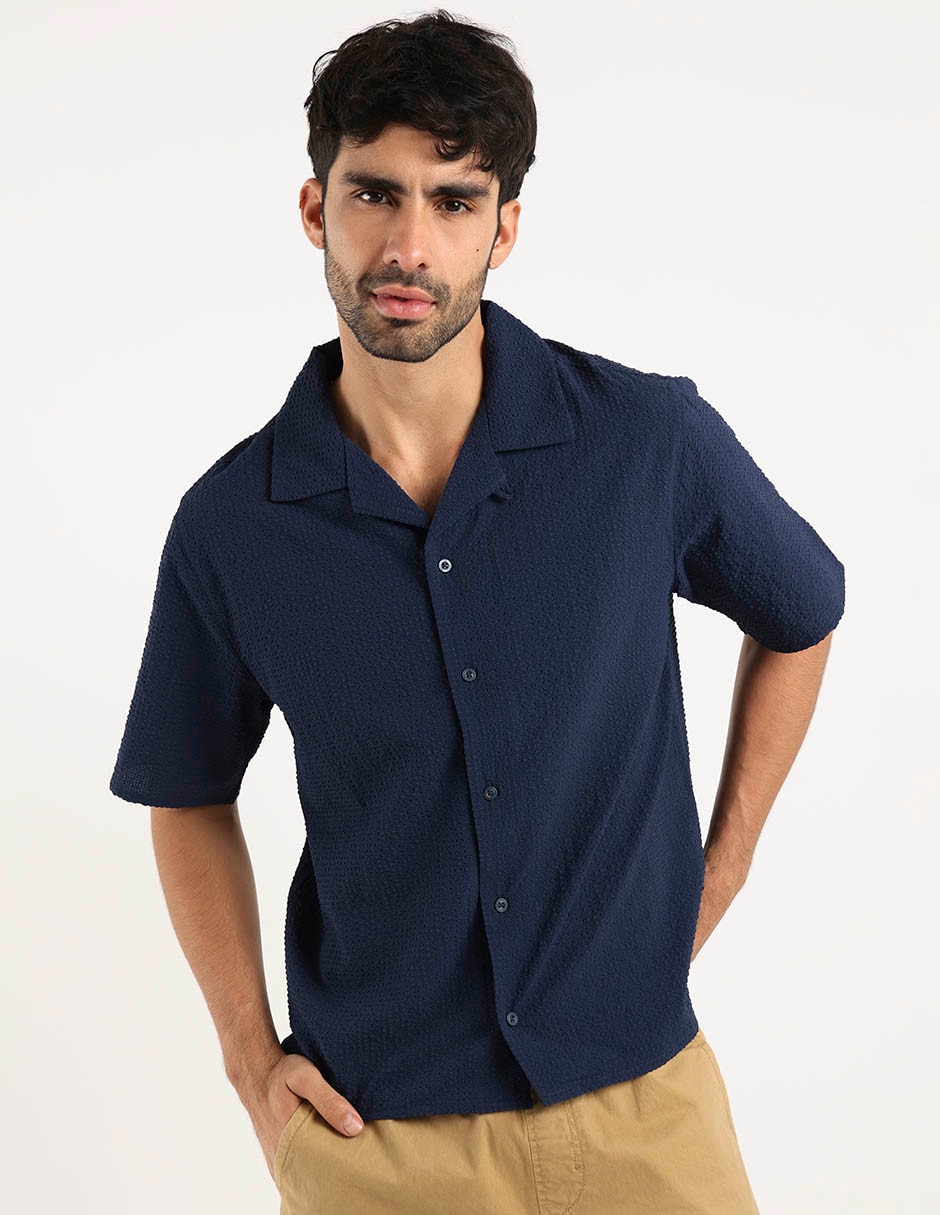 Camisa casual manga corta para hombre