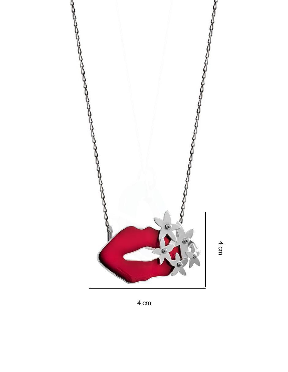 Collar de labios de plata P 925 3