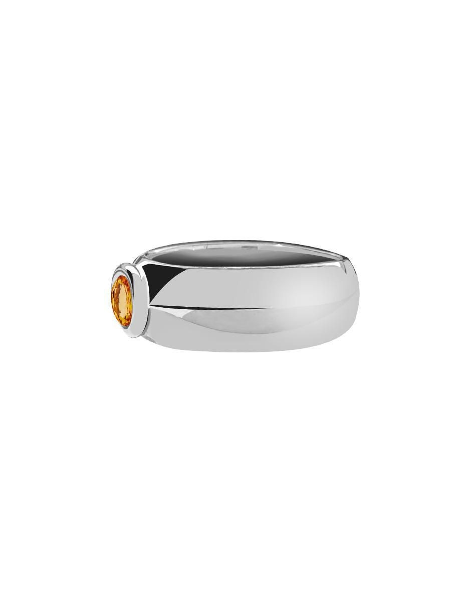 Anillo oval Enrique Garcia P 925 de plata citrina brillante 2
