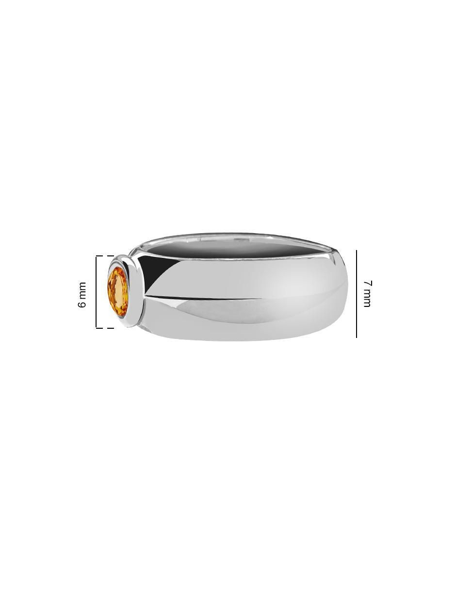 Anillo oval Enrique Garcia P 925 de plata citrina brillante 3