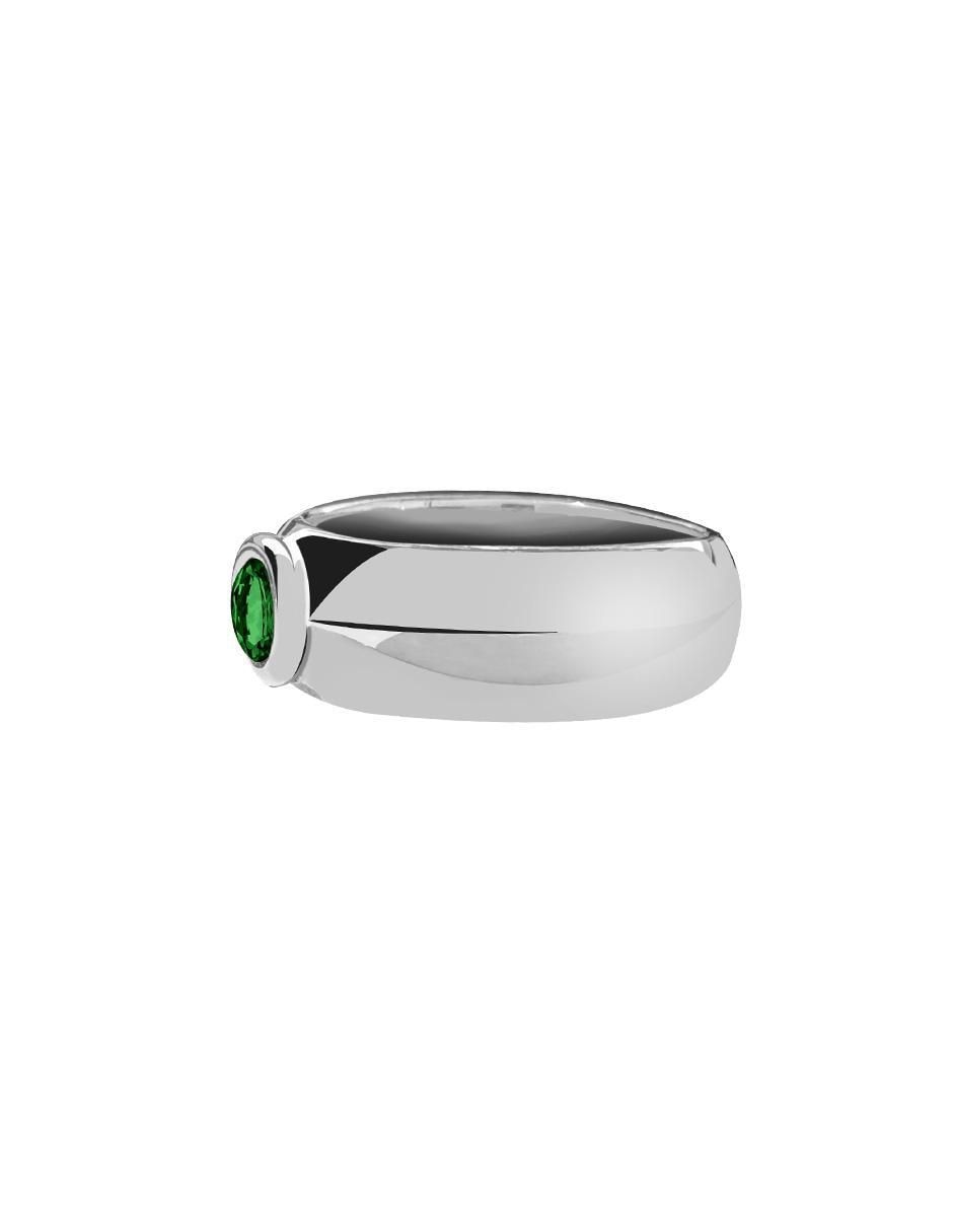 Anillo oval Enrique Garcia P 925 de plata calcedonia brillante 2