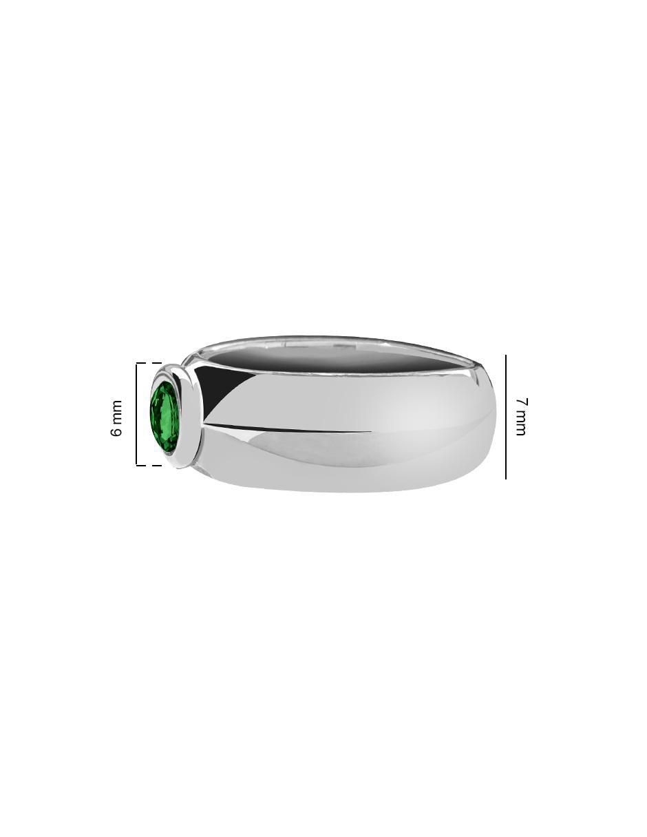 Anillo oval Enrique Garcia P 925 de plata calcedonia brillante 3