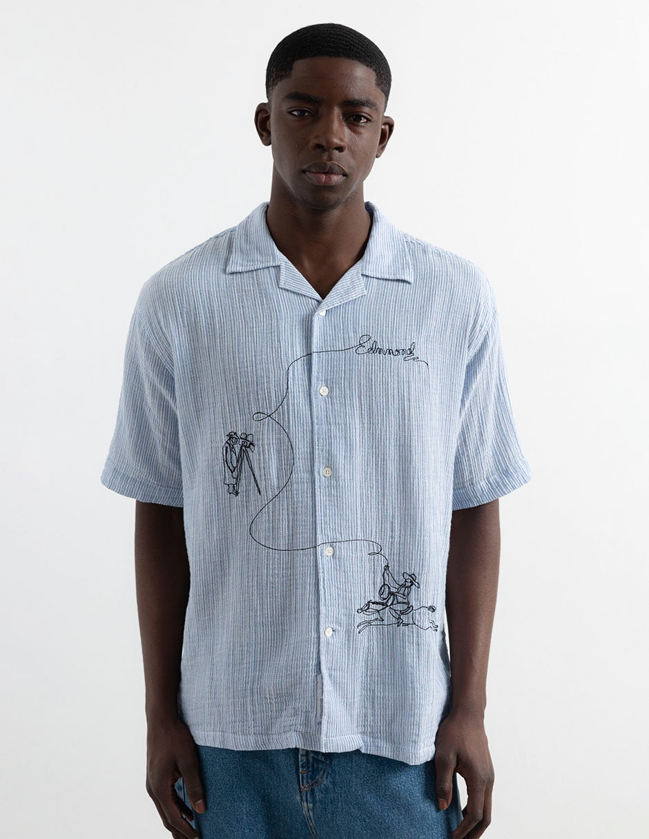 Camisa casual de algodón manga corta para hombre 2