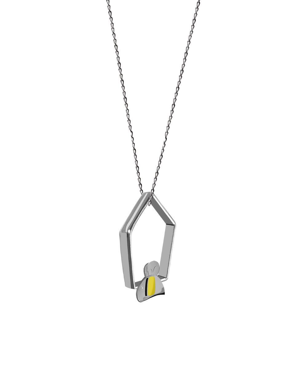 Collar de abeja de plata p 925 2