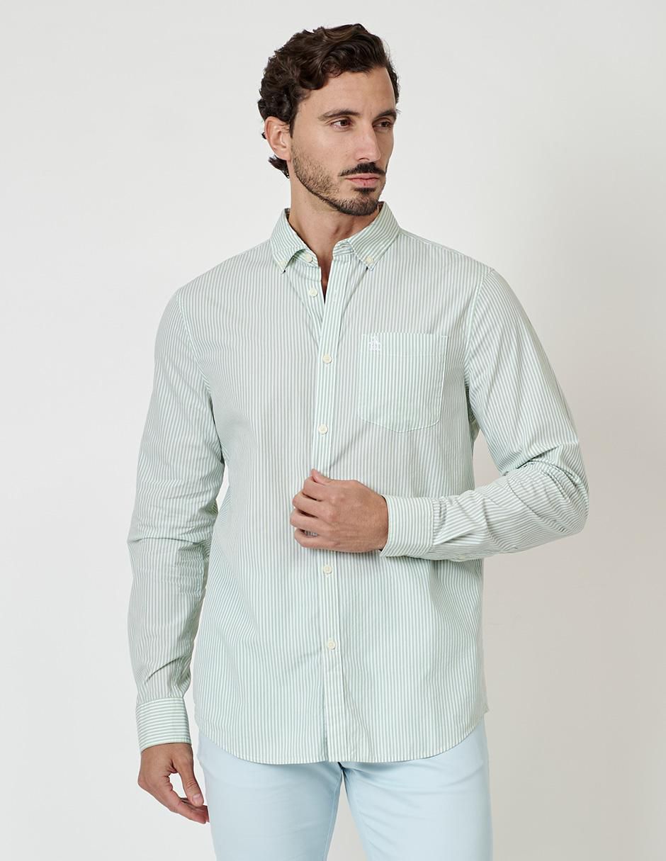 Camisa casual de algodón manga larga para hombre Camisa casual de algodón manga larga para hombre