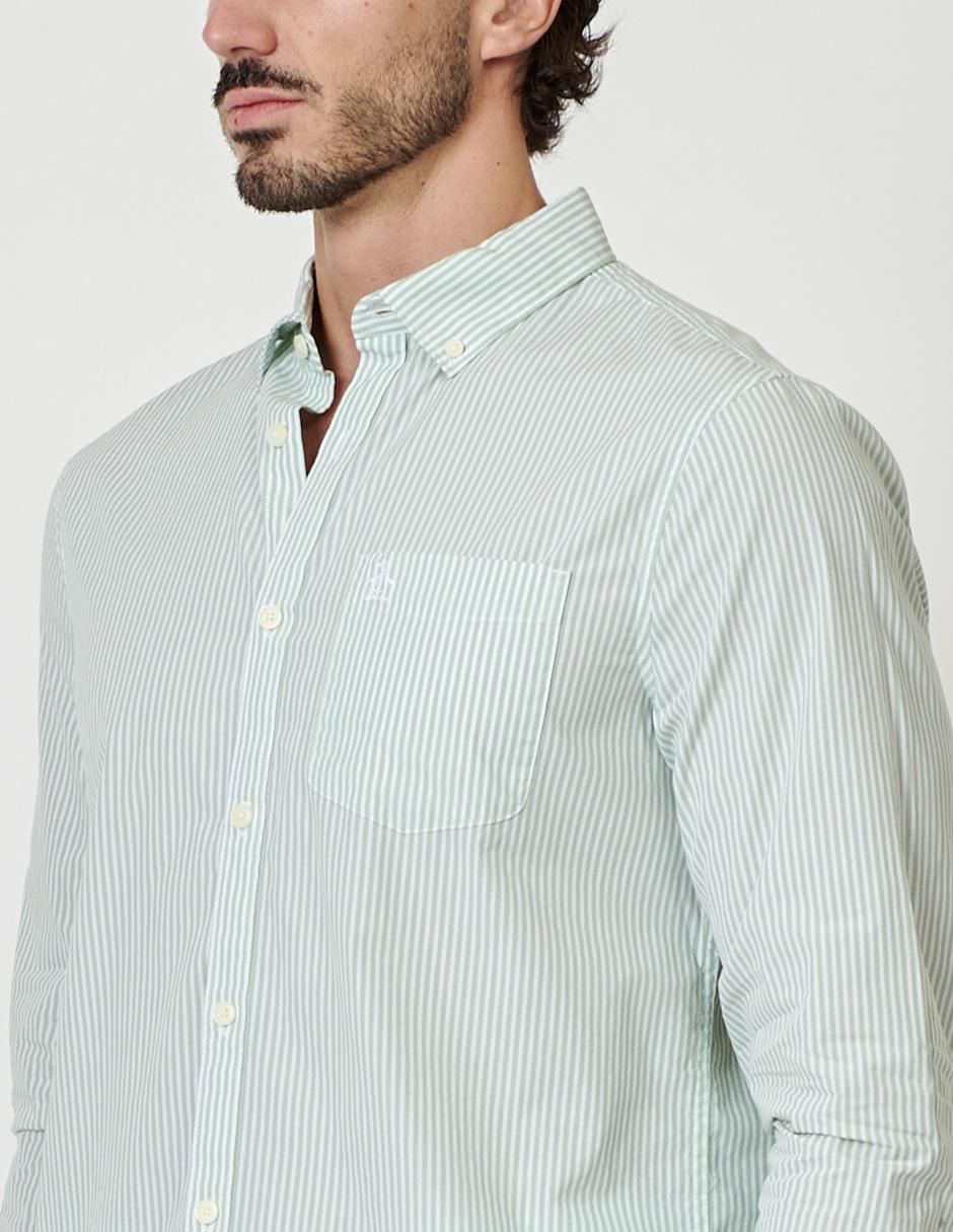 Camisa casual de algodón manga larga para hombre 2