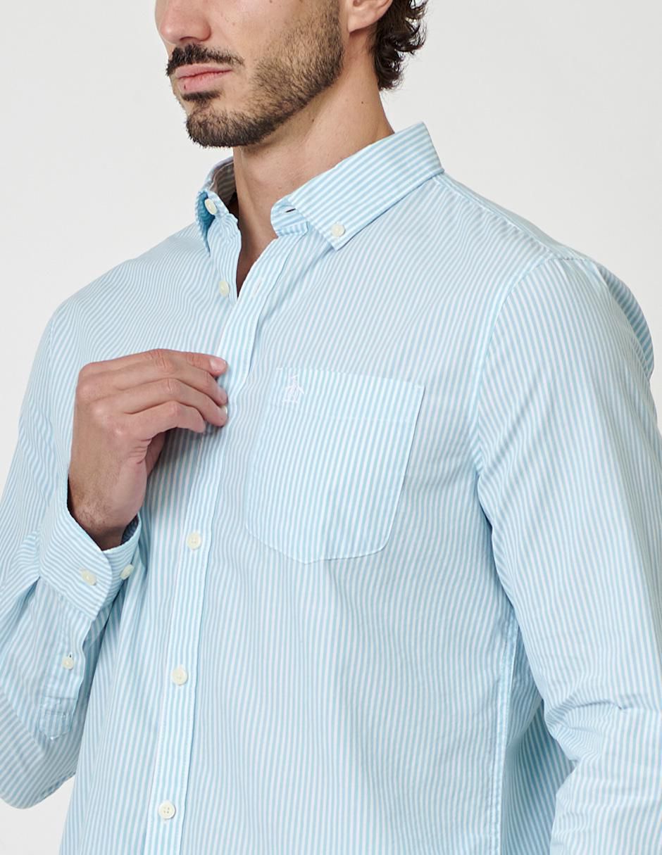 Camisa casual de algodón manga larga para hombre 2