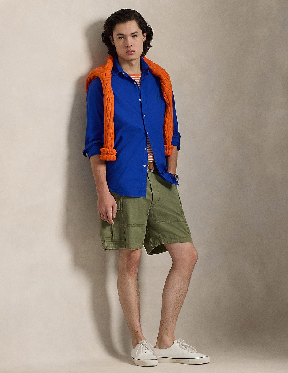 Camisa casual de algodón manga larga para hombre 3
