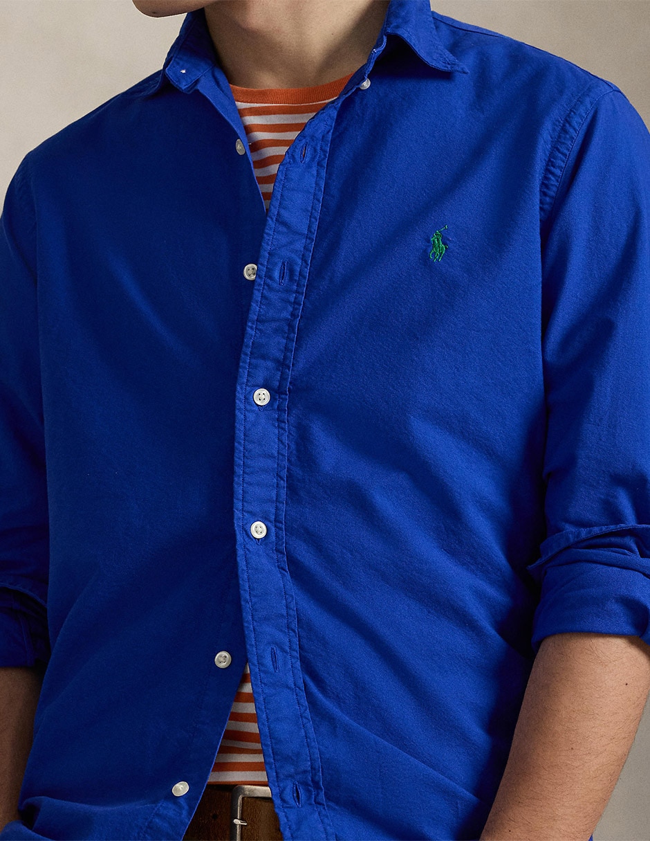 Camisa casual de algodón manga larga para hombre 4