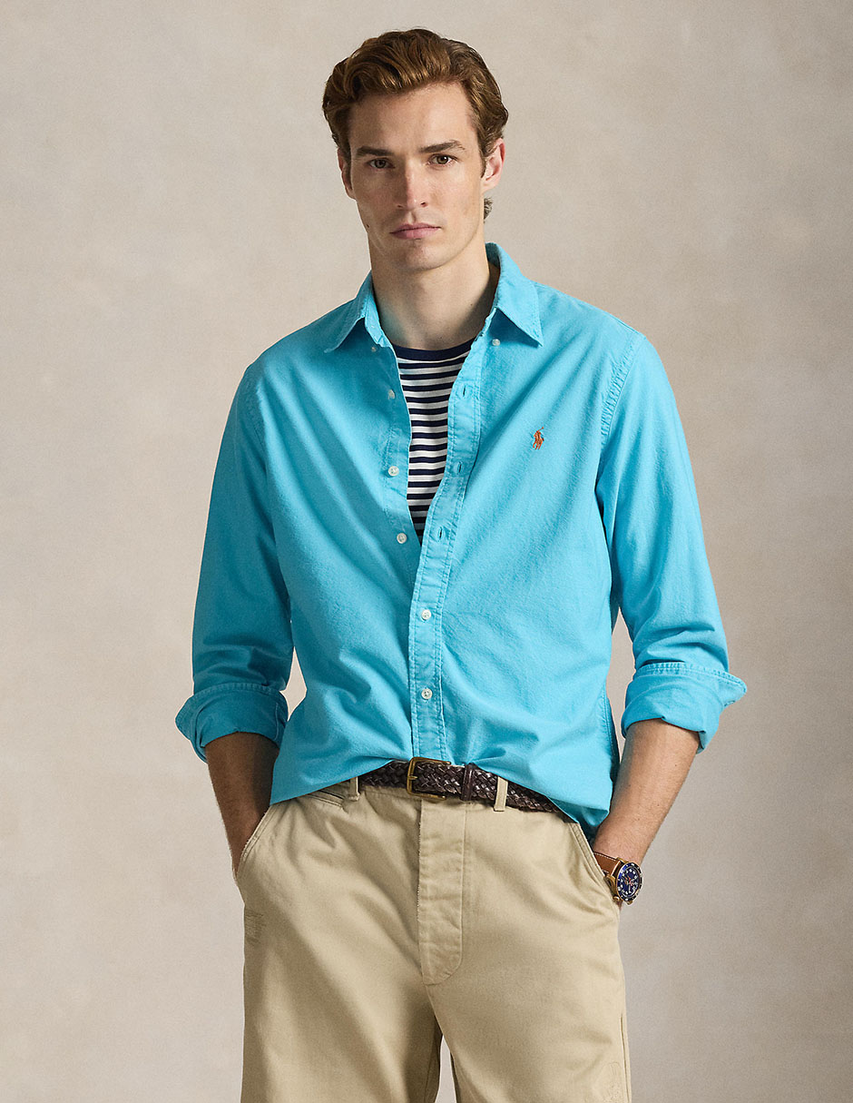 Camisa business casual de algodón manga larga para hombre Camisa business casual de algodón manga larga para hombre