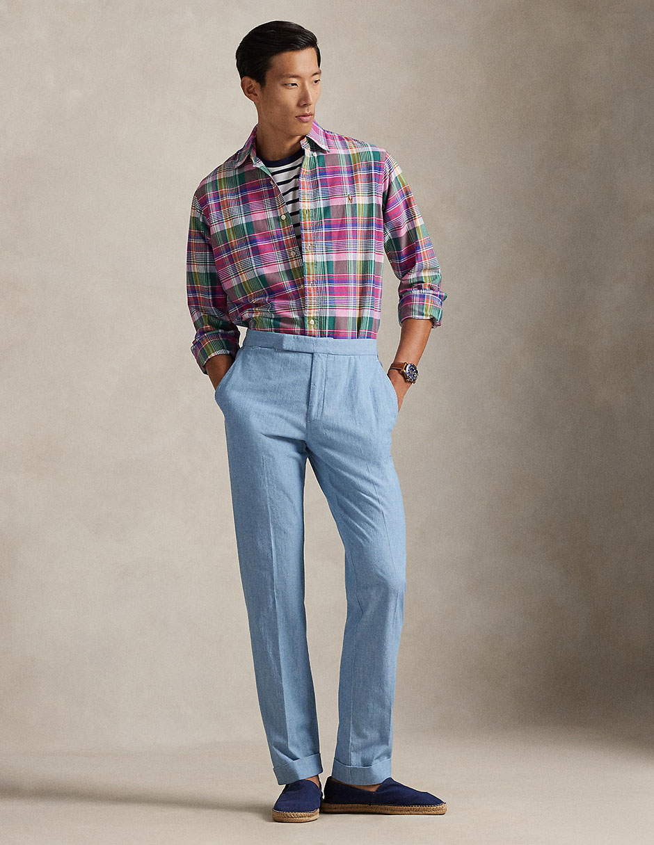 Camisa business casual de algodón manga larga para hombre 3