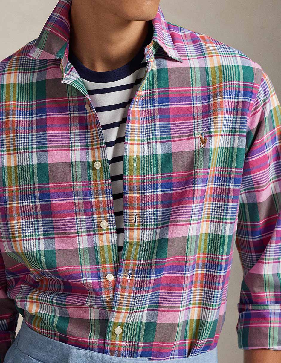 Camisa business casual de algodón manga larga para hombre 4
