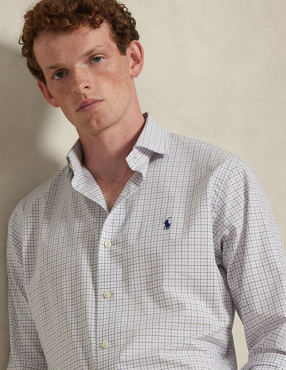 Camisa casual de algodón manga larga para hombre 4