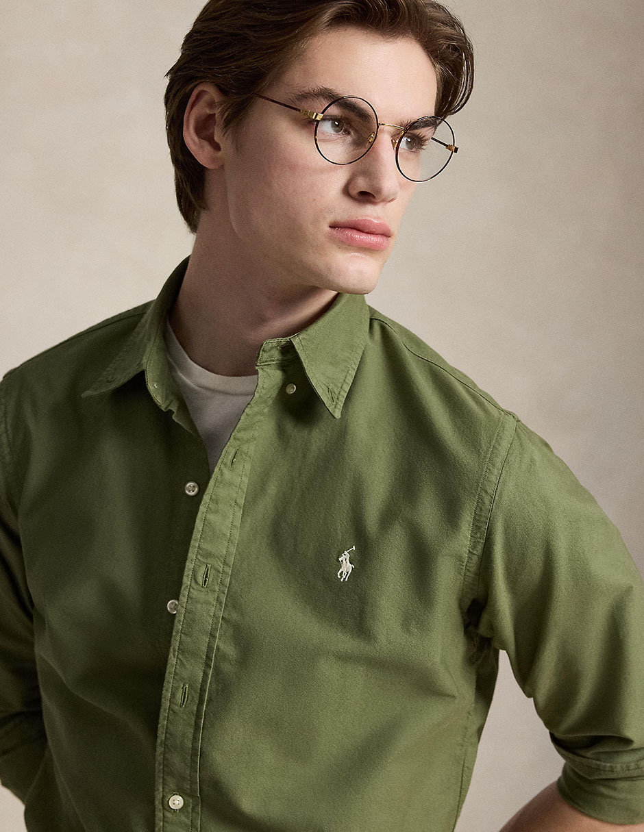 Camisa business casual de algodón manga larga para hombre 5