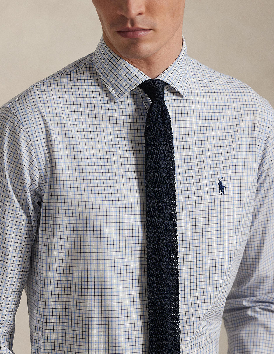 Camisa business casual de algodón manga larga para hombre 4