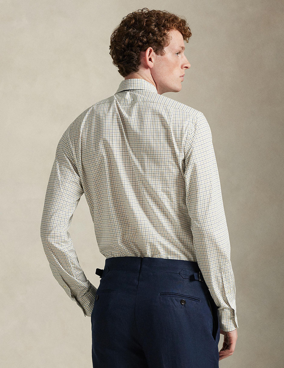 Camisa business casual de algodón manga larga para hombre 2