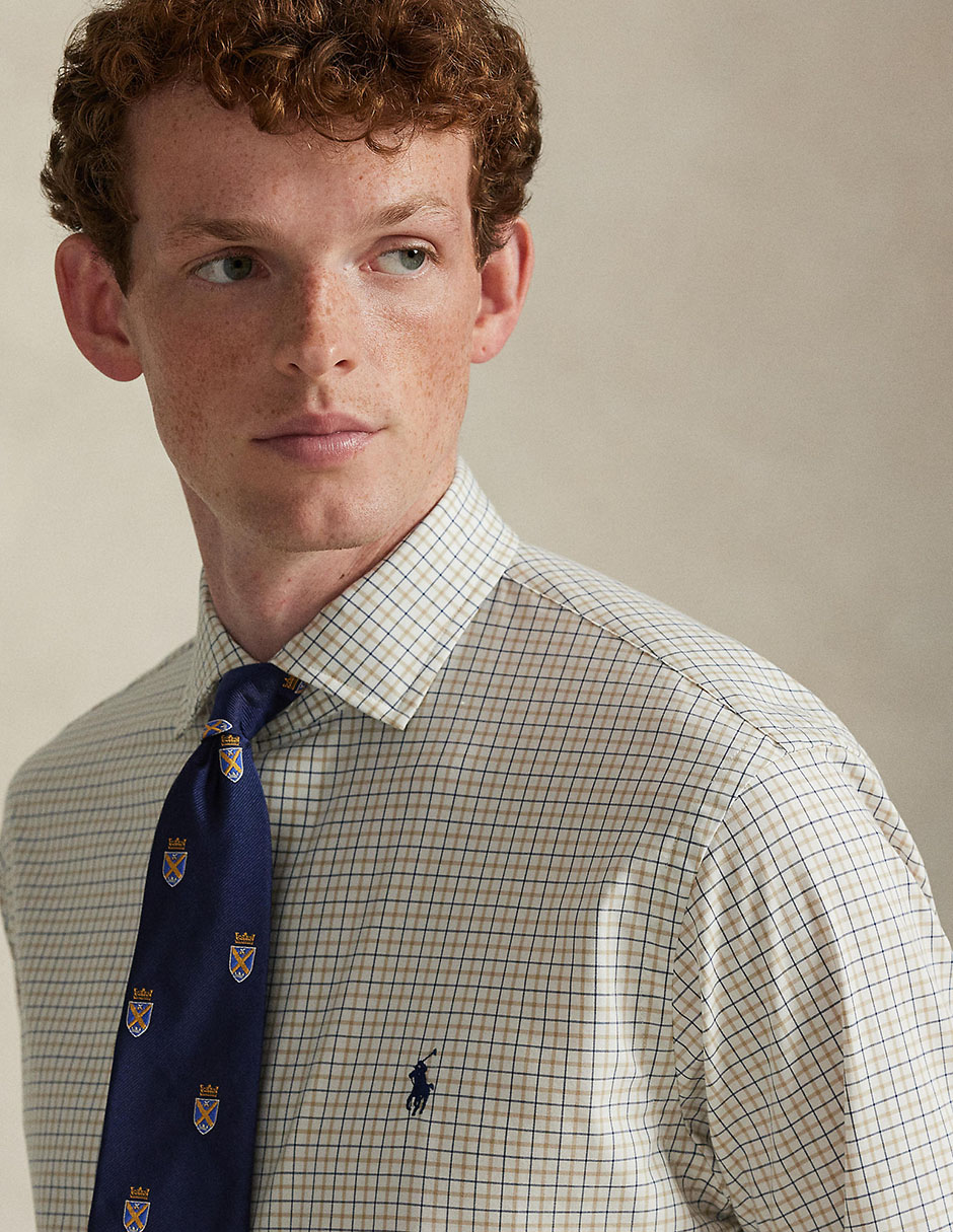 Camisa business casual de algodón manga larga para hombre 4