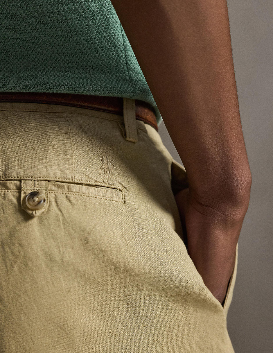 Pantalón business casual straight de lino para hombre 4