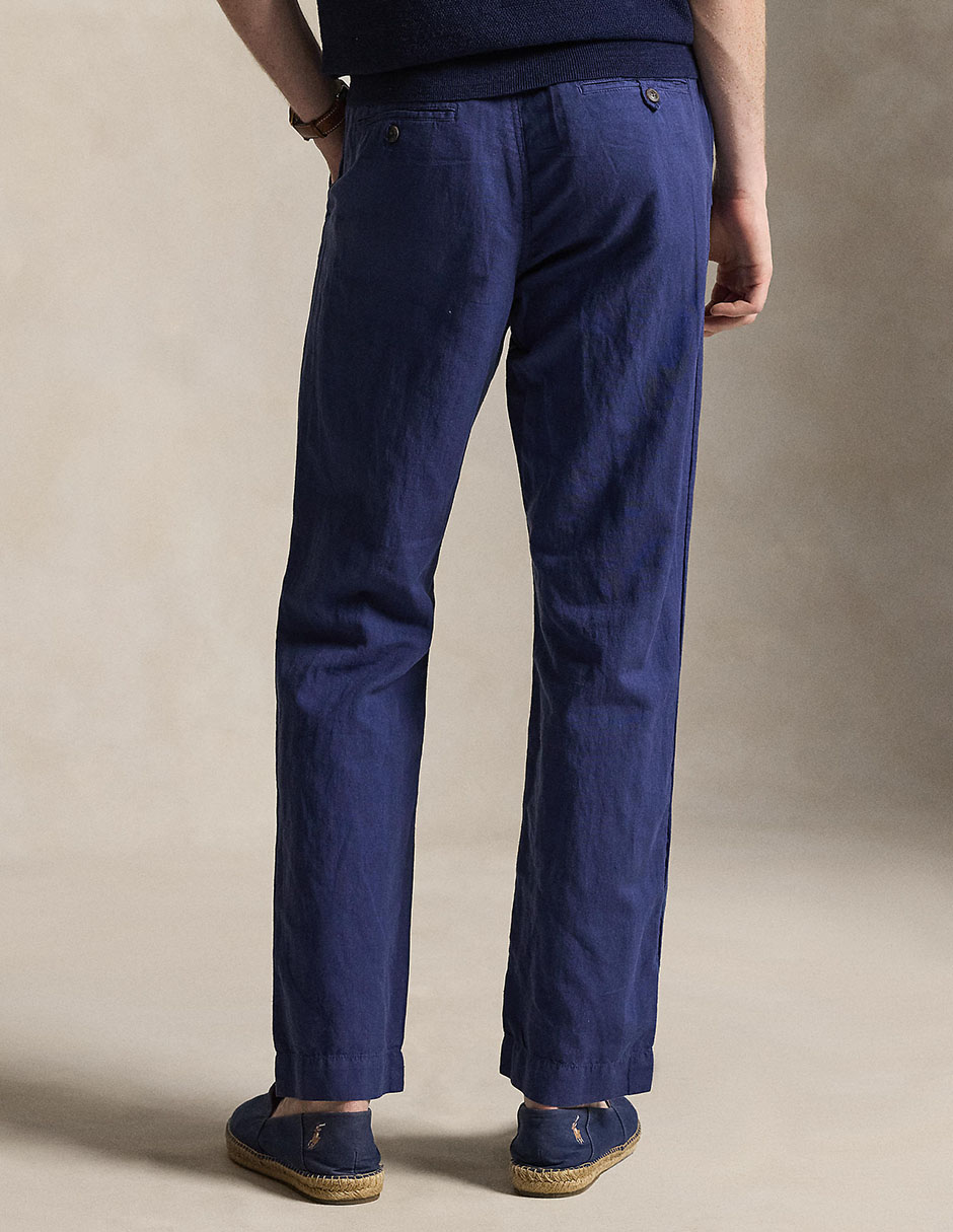 Pantalón business casual straight de lino para hombre 2