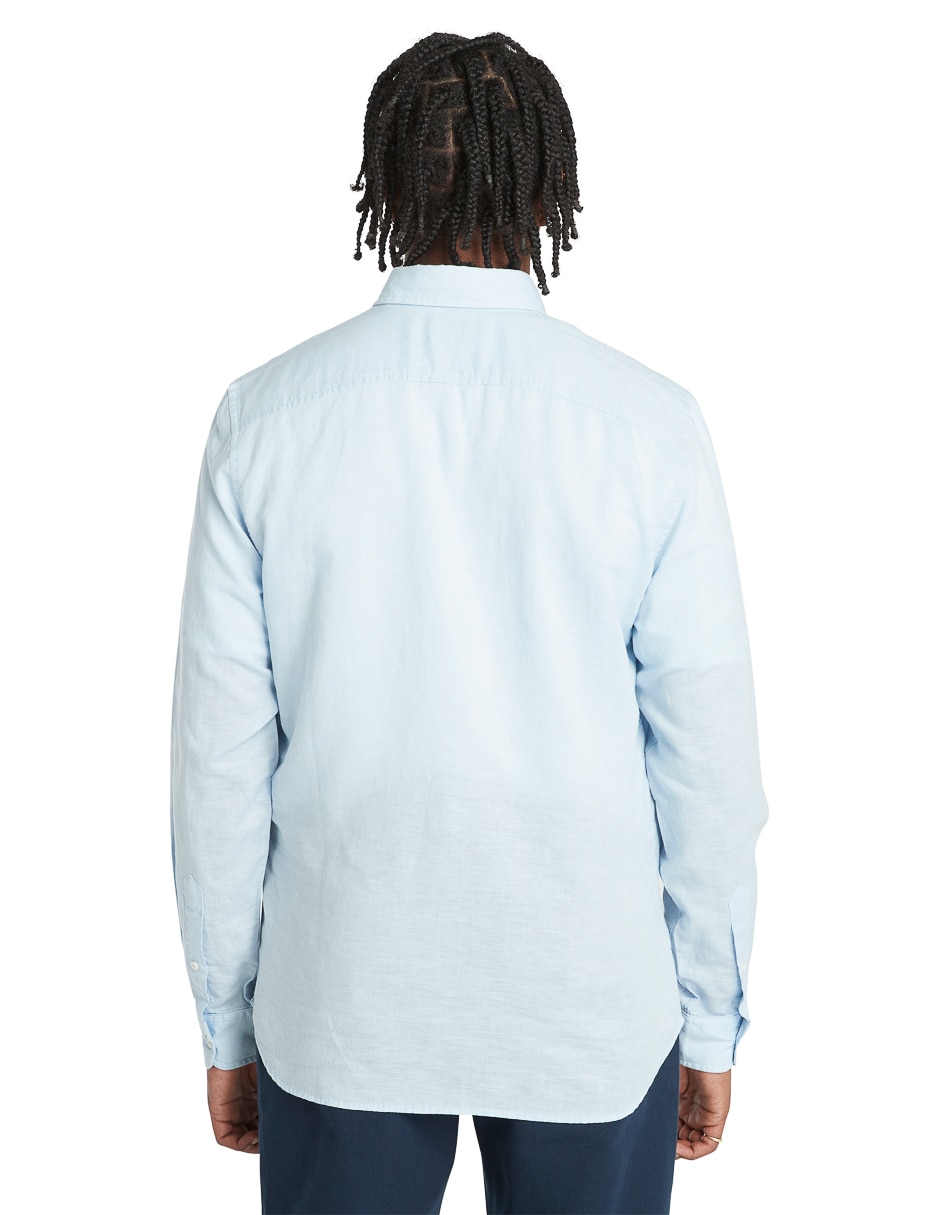 Camisa casual de algodón manga larga para hombre 3