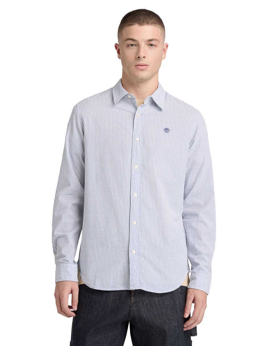 Camisa casual de algodón manga larga para hombre Camisa casual de algodón manga larga para hombre