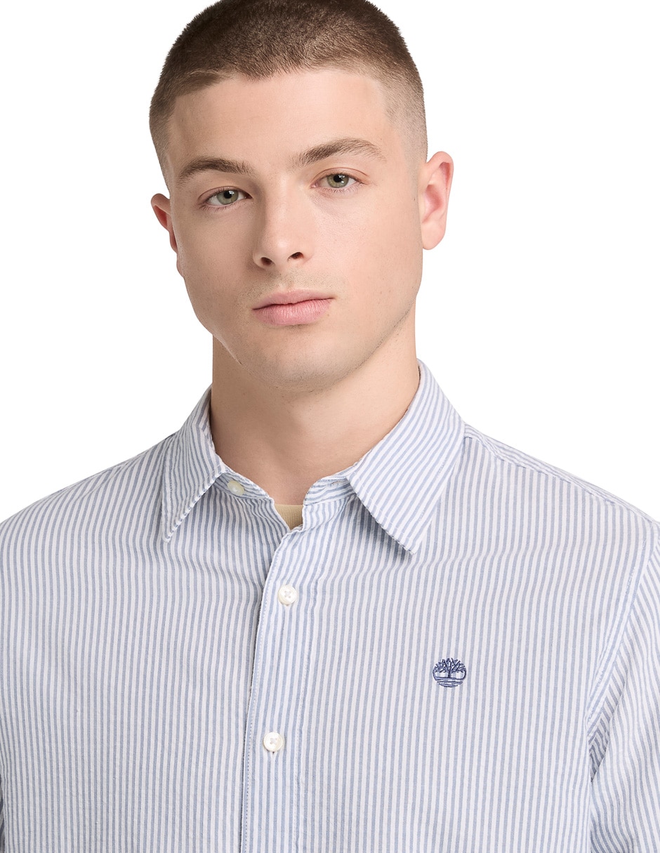 Camisa casual de algodón manga larga para hombre 4