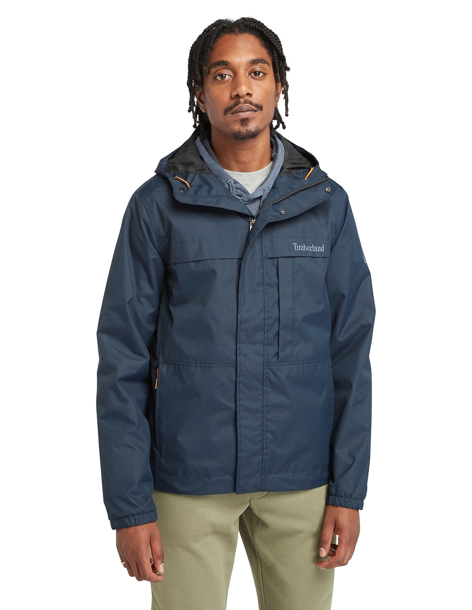 Chamarra casual impermeable con bolsillos para hombre 1