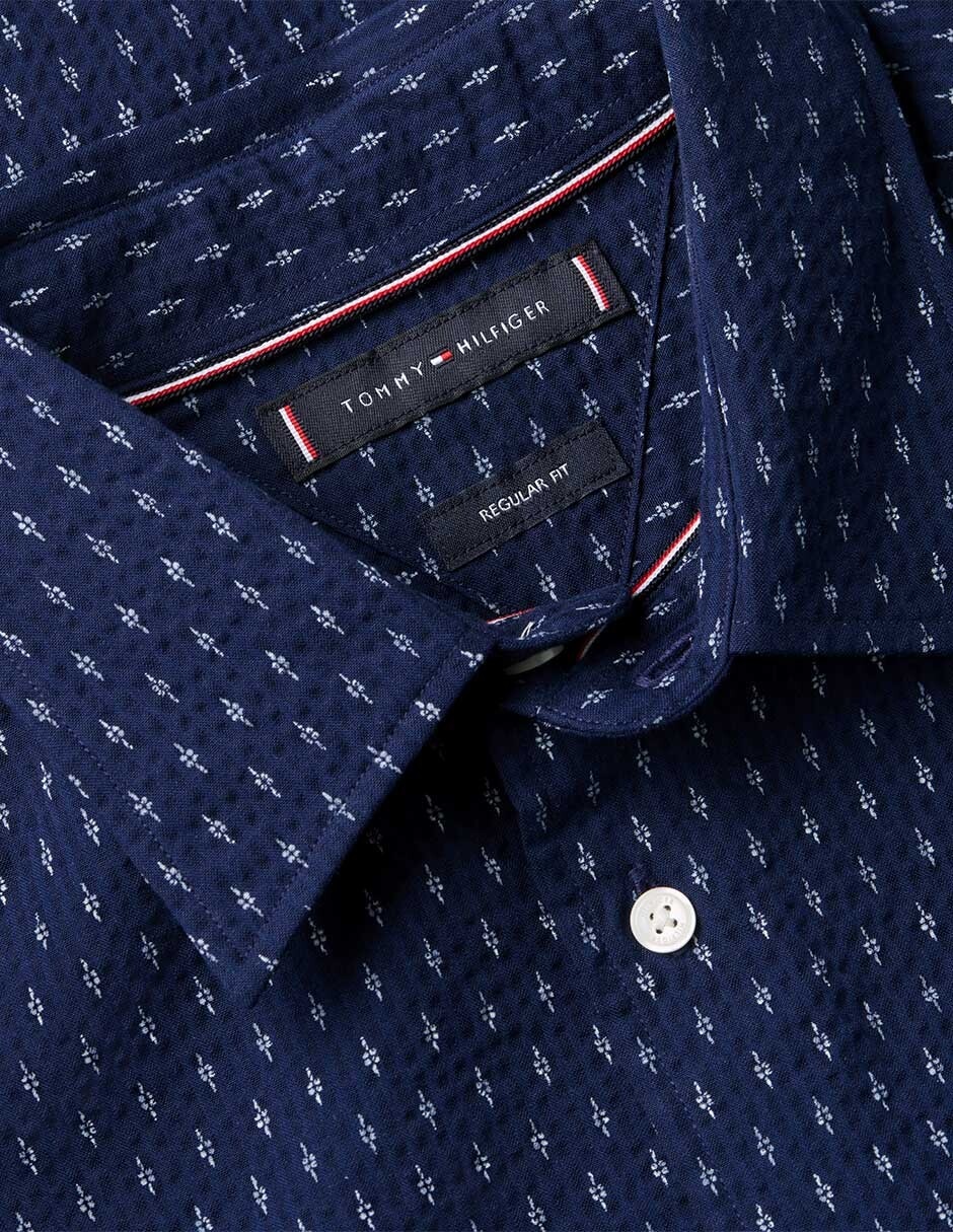 Camisa casual Hilfiger de algodón manga larga para hombre 3
