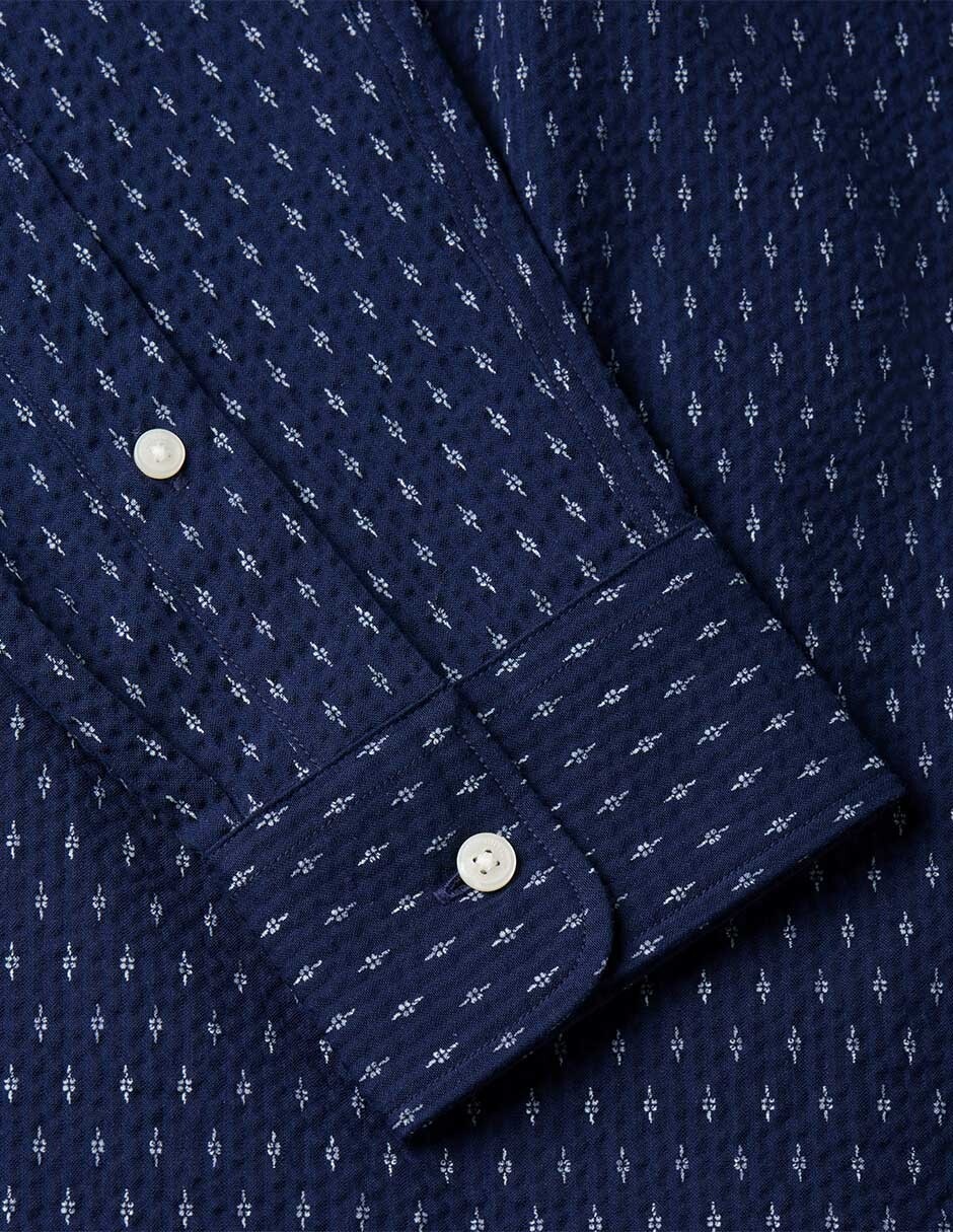 Camisa casual Hilfiger de algodón manga larga para hombre 5