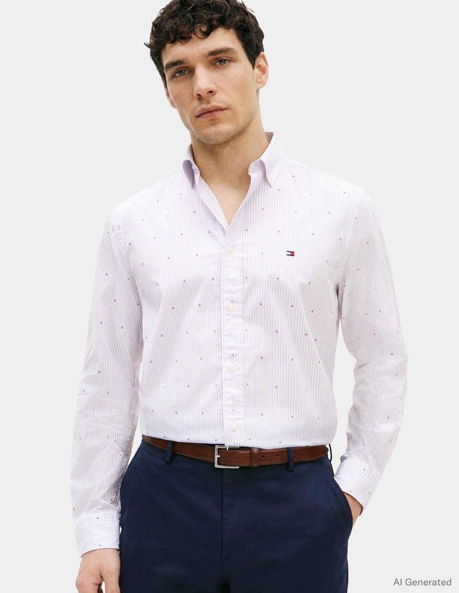 Camisa casual de algodón manga larga para hombre Camisa casual de algodón manga larga para hombre
