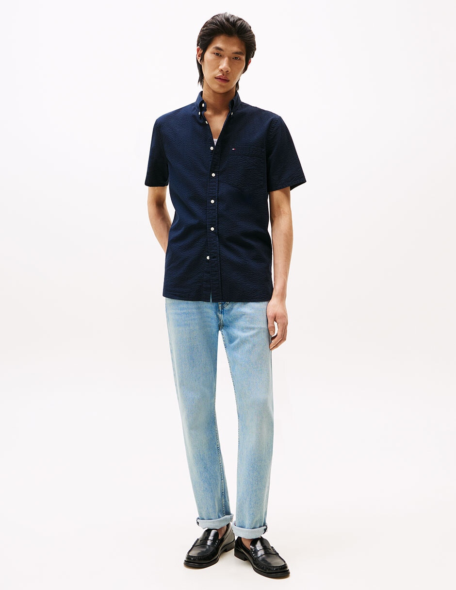 Camisa casual de algodón manga corta para hombre 3