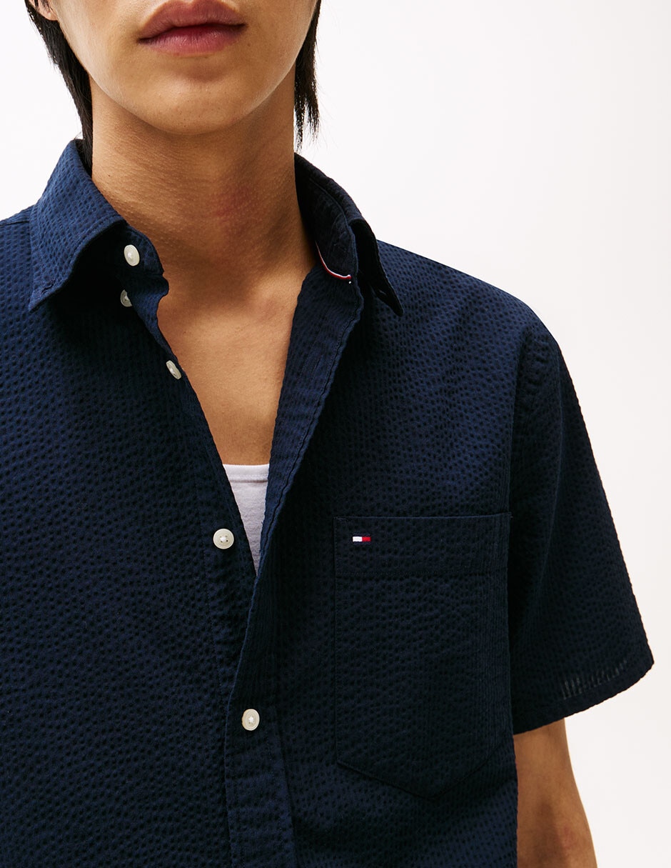 Camisa casual de algodón manga corta para hombre 4
