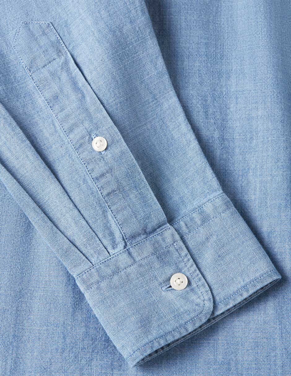 Camisa casual de algodón manga larga para hombre 4