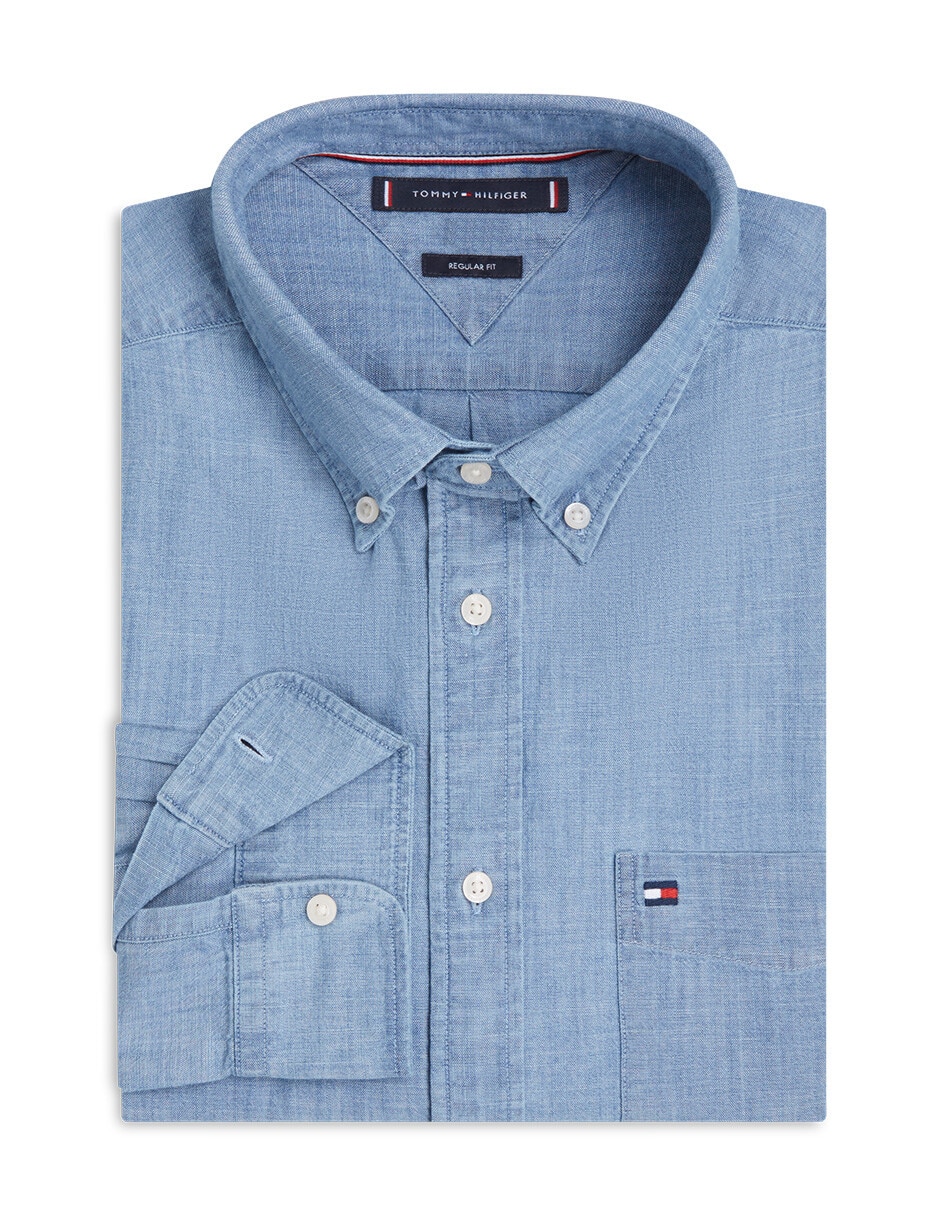 Camisa casual de algodón manga larga para hombre 5