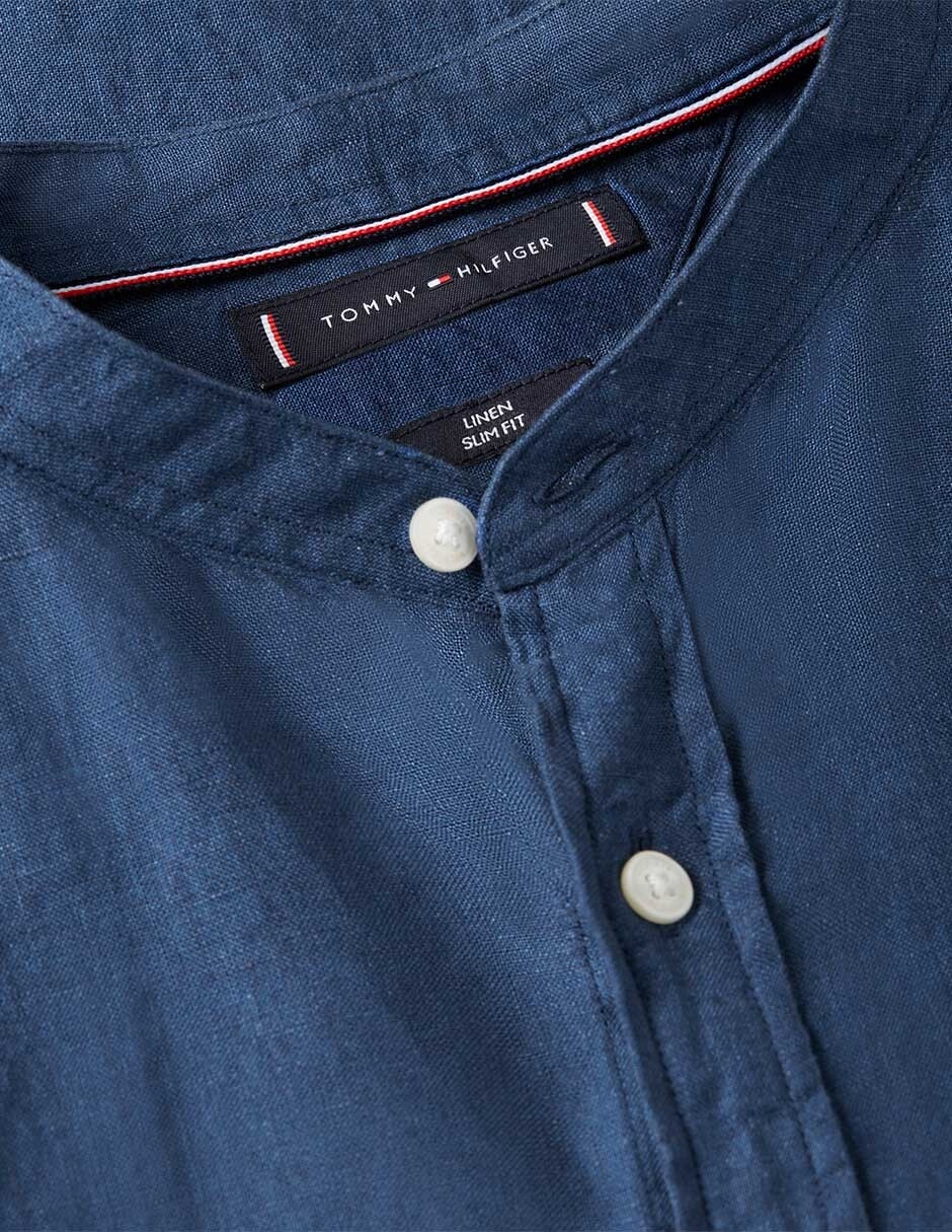 Camisa casual de lino manga larga para hombre 2
