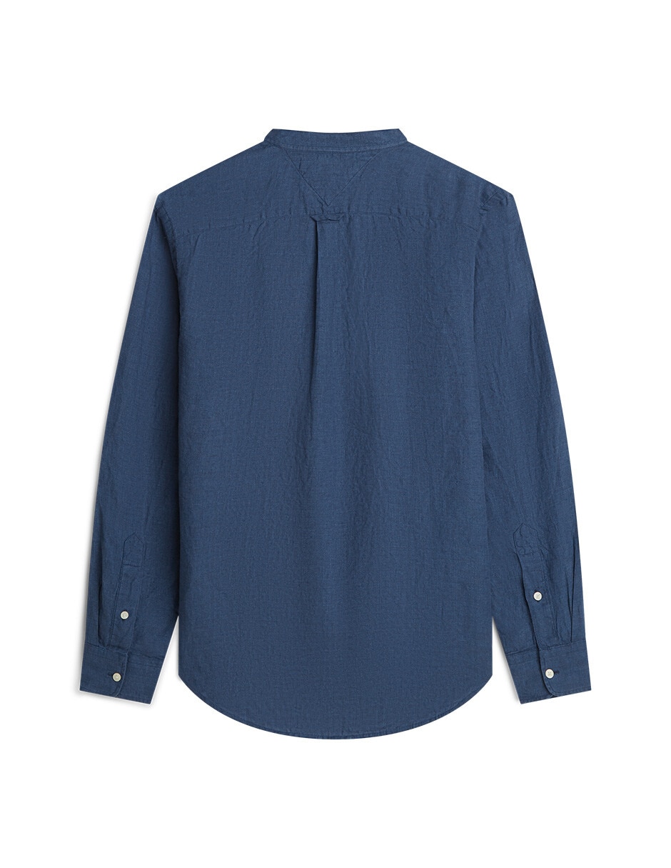 Camisa casual de lino manga larga para hombre 5
